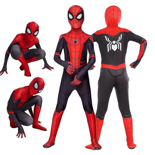 Pojkar: Far From Home Spiderman Zentai Cosplay Kostym Kostym Outfit.