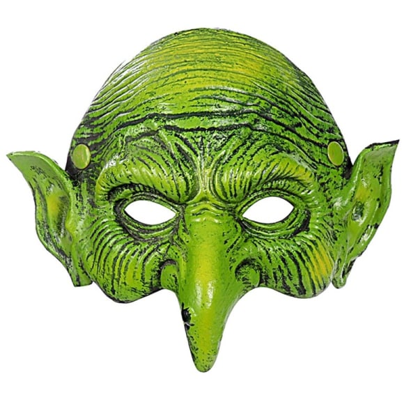 Halloween Witch Mask Half Face PU Cosplay Party Mask