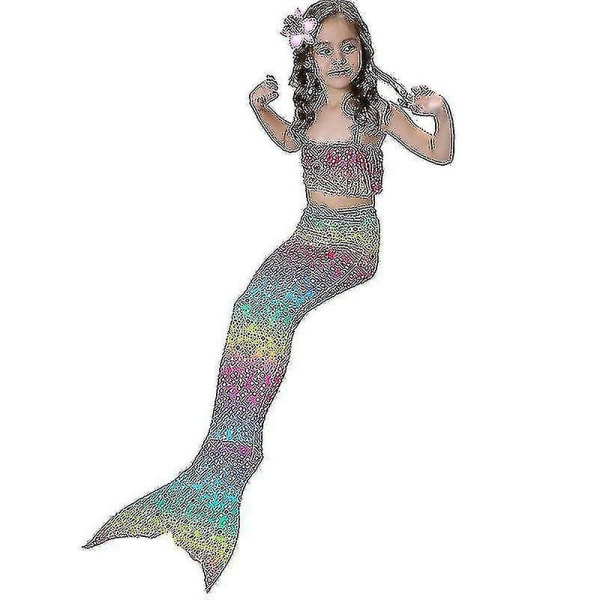 Barn Flickor Mermaid Tail Bikini Set