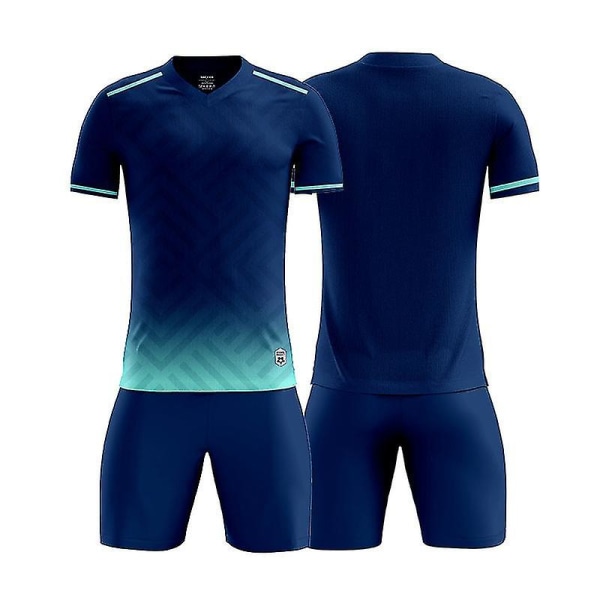 New Trend Fotbollströja för män Fotbollsträningsdräkter Sportkläder Blå D8853 4XL