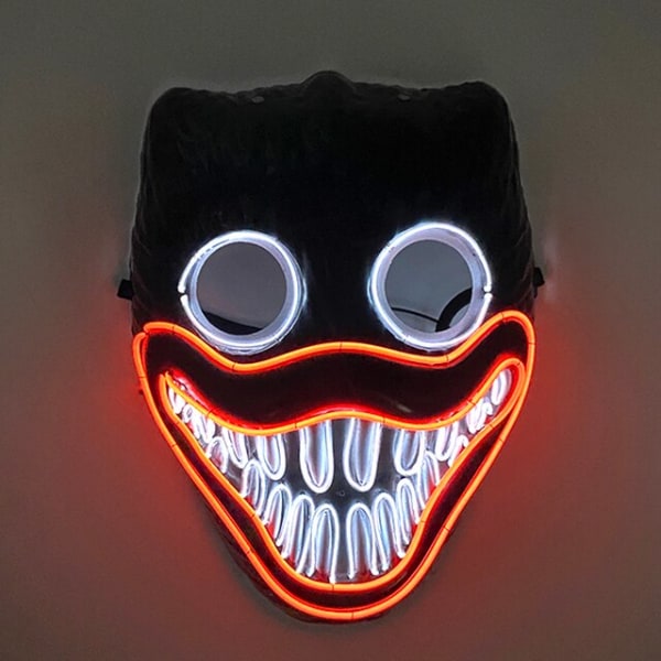 Glödande LED halloween rolig spel mask neon anime cosplay