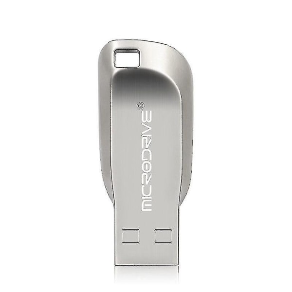 MicroDrive 128GB USB 2.0 Black Technology Creative Metal Phone U Disk (grå)