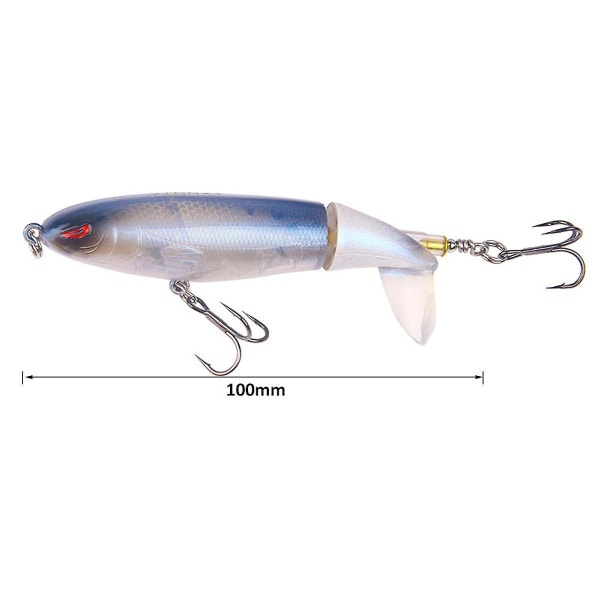 3st 10cm 13g Minnow Fishing Lure Roterande Tail Popper Topwater Swim Crankbait Artificiellt hårt bete