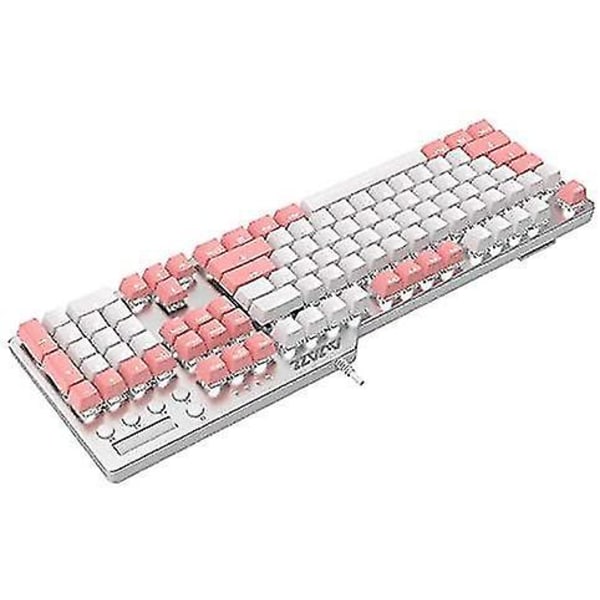 Firstblood Only Game. Ak35i Mechanical Gaming Keyboard Pbt Keycaps Röda Switchar - Rosa-vit Match