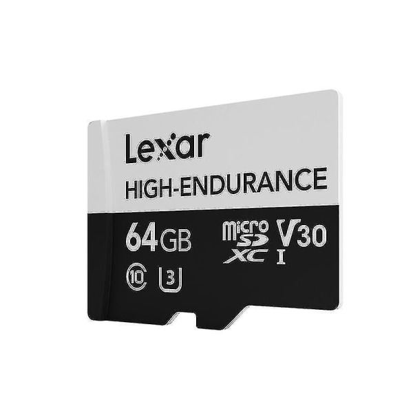 Lexar MicroSDHC 64GB Minneskort med hög uthållighet Körinspelare Säkerhetsövervakning TF-kort Video