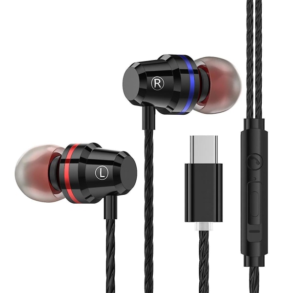 PTM M4 Mtal Bass In-Ear Earbuds Wired Control Type-C hörlurar hörlurar