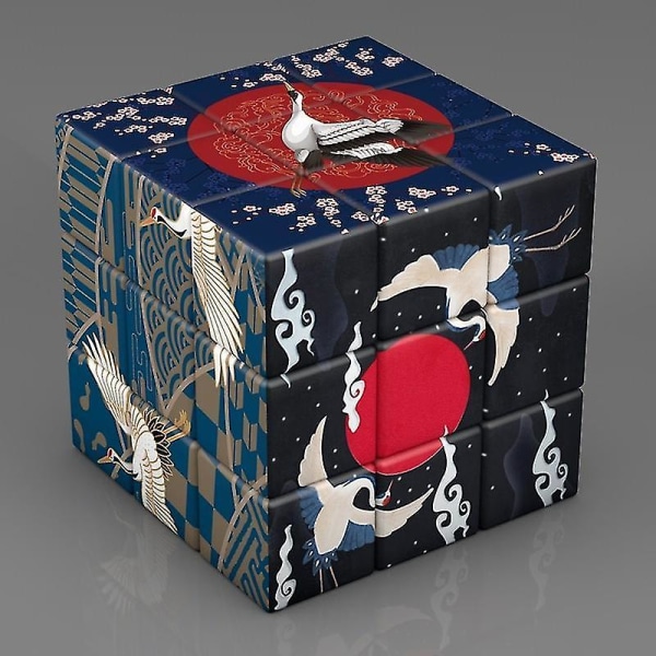 National Style Retro Crane Creative tredje ordningens magic kuber Barnpussel Magic Cube Toy Persona