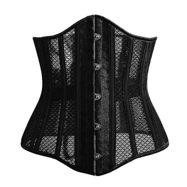 Dam waist trainer 26 stålben Justerbara remmar Mesh Body Shaper Korsett