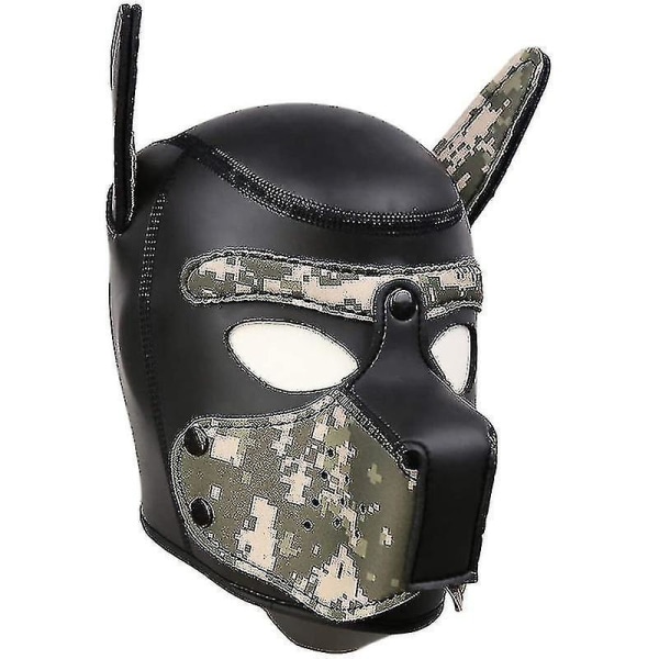 Hundmask med öron Mjukt gummi Djur Hundmasker Helhuvud Valpmasker Vuxna Nyhet