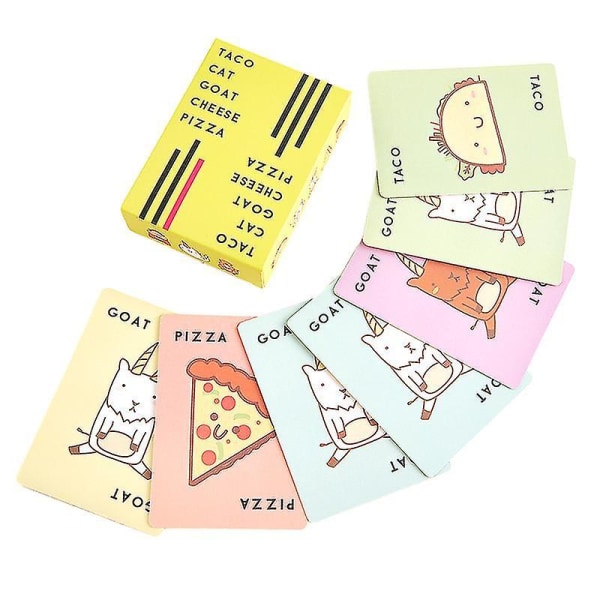 Nytt Taco Katt Getost Pizza Kortspel Familjefest Roligt Spel Presentleksaksspel