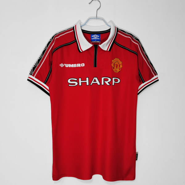 Retro Legend 98-99 Manchester United hemmatröja kort Scholes NO.18 XL Beckham NO.7 XL