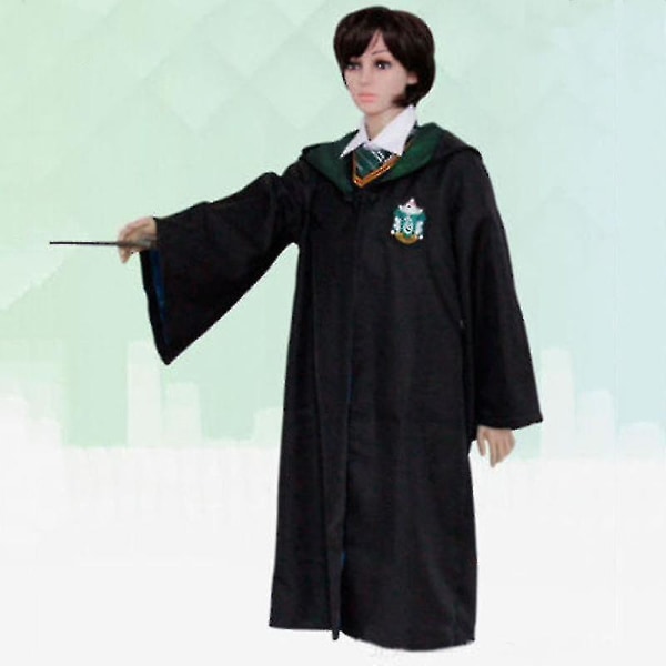 Harry Potter Vuxen Kid Kostym Gryffindor Fancy Dress Kappa Cape Slytherin Kids