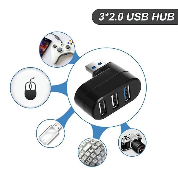 3/6Port Multi 3.0 USB Hub Mini USB Hub High Speed ​​Rotate Splitter Adapter För Laptop Notebook För PC