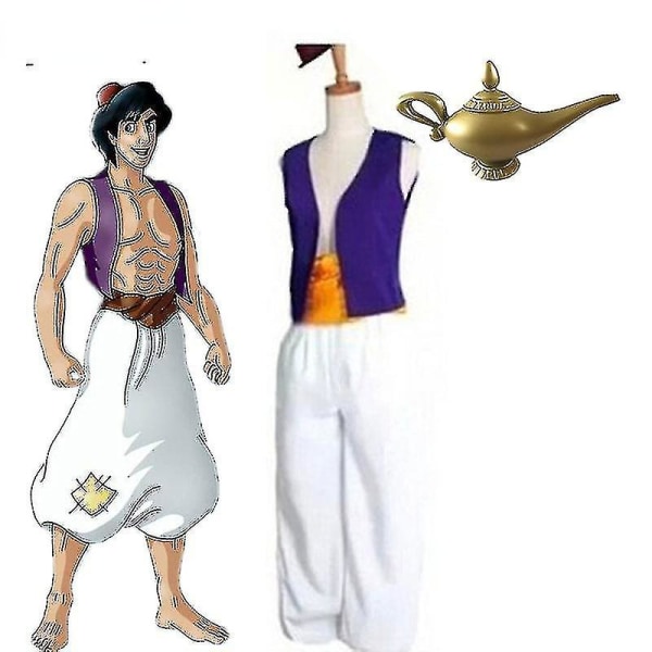 Mytisk Aladdin Prince Cosplay Cosplay kostym L M
