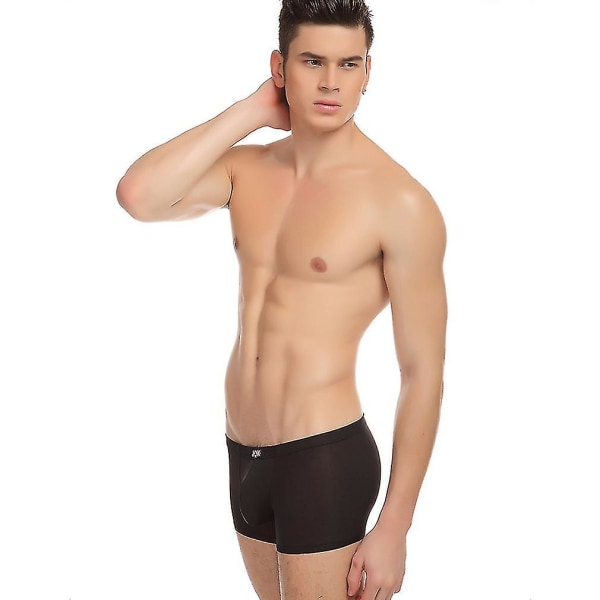 Höga elastiska män silke sömlösa underkläder Supertunna bekväma kalsonger