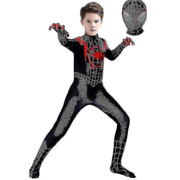Kids Miles Morales Kostym Jumpsuit Halloween Suit V