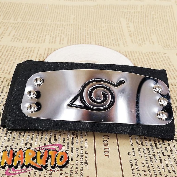 Naruto Headband With Cosplay Logo, Gold-plated Ninja Headdress F F