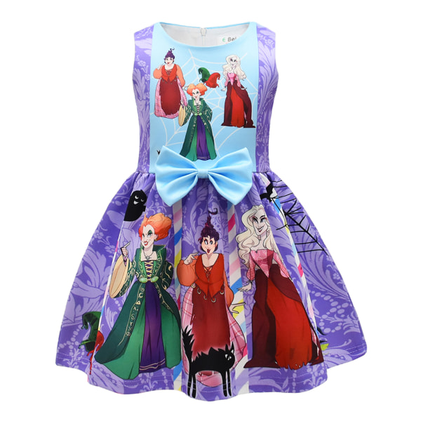 Halloween Hocus Pocus Sanderson Girls Fancy Cosplay Klänning C 140cm C 110cm