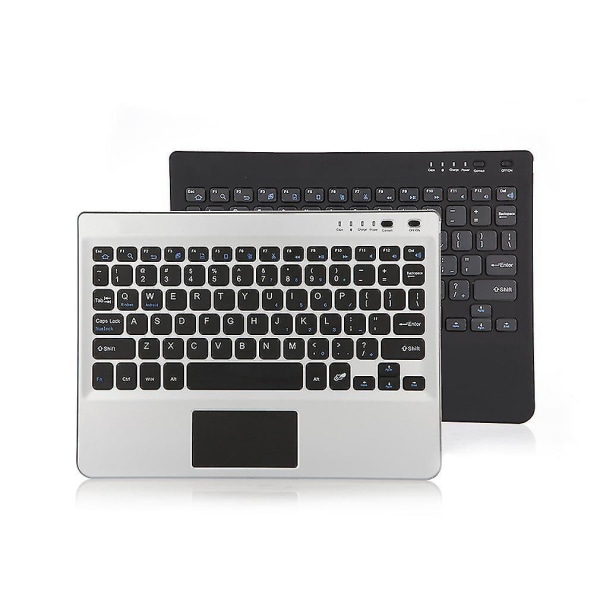 Multifunktionellt bärbart Bluetooth tangentbord i aluminium passar för 7/8/9/10 tums surfplattor