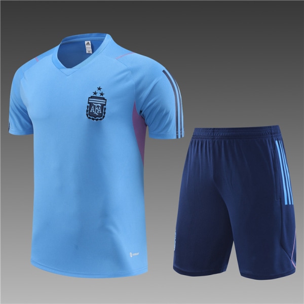 22-23 New Season Argentina Vuxen/Barn Kortärmad Jersey- set sky blue XL