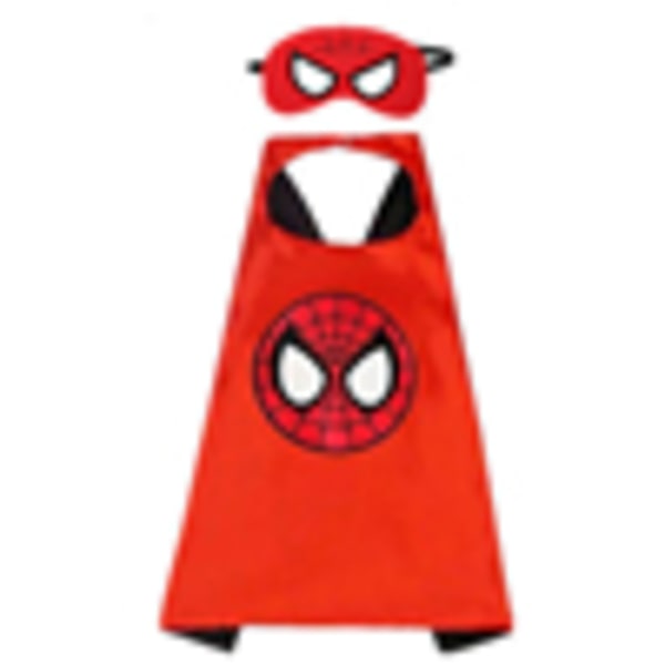 Kids Superhero Cosplay Cape Costume Cloak+ Eye Mask Halloween E D