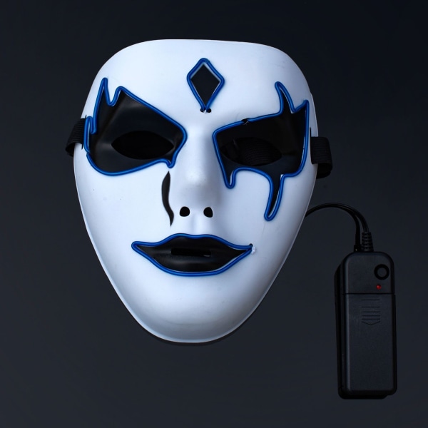 Halloween Mask Light Up Skrämmande LED-mask för Cosplay-kostymer