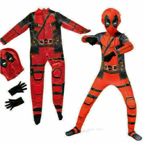 Pojkdräkt Superhjälte Iron Spiderman Venom Cosplay Jumpsuit deadpool costume 150cm deadpool costume 120cm