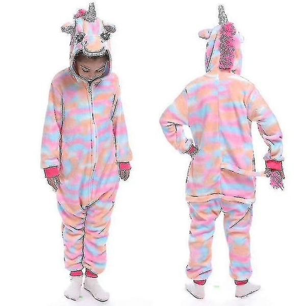 Unisex barn Kigurumi djurkaraktärskostym Pyjamas Ny färgglad Pegasus pyjamas
