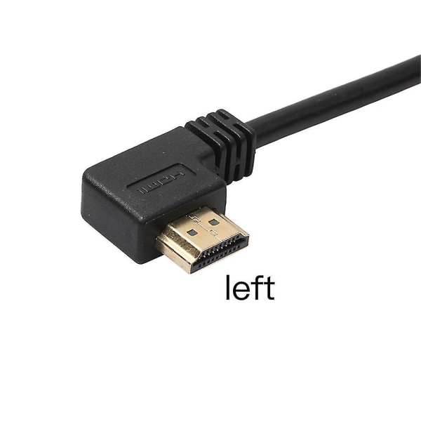 Vänster/högervinklad höghastighets HDMI-kabel Universal Hd-förlängningsledningar 0,3 m