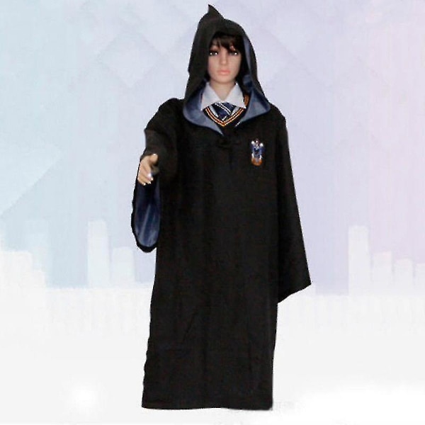 Harry Potter Vuxen Kid Kostym Gryffindor Fancy Dress Kappa Cape Ravenclaw Kids