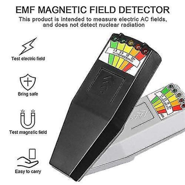 5 Led EMF-mätare Magnetfältsdetektor Spökjakt Paranormal Utrustning Testerräknare