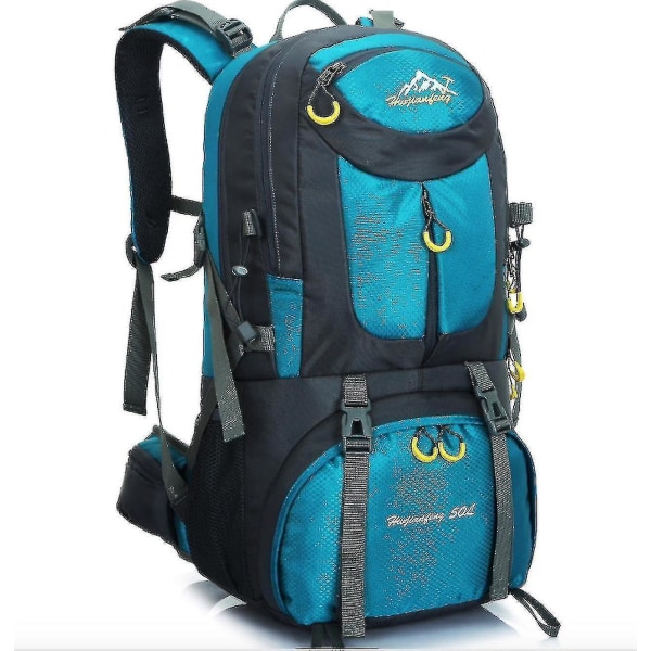 50l Professional Outdoor Mountaineering Bag Walking Camping Backpack Blue