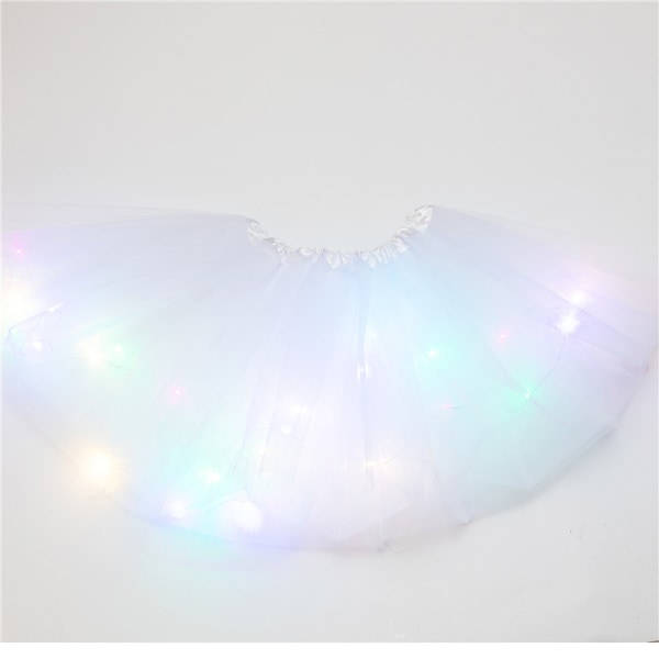LED Glödande Ljus Princess Kjolar Fairy Girl Pannband Cosplay