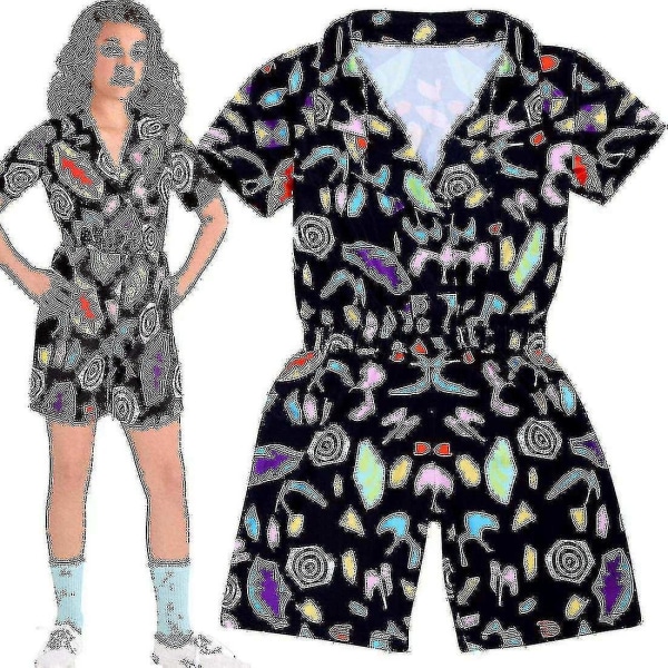 Stranger Things Säsong 3 Eleven Costume Playsuit Skjorta Outfit-1