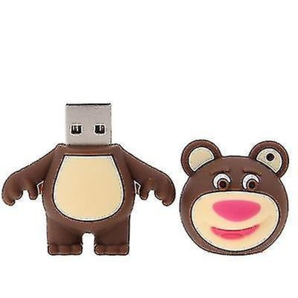 Brown Bear Shape silikon USB minne, speciell för alla typer av festivaldagspresenter (2GB)