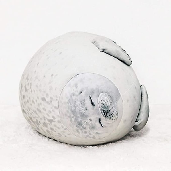 Simulation Seal Kudde Doll, söt kudde, plysch leksak White 60cm