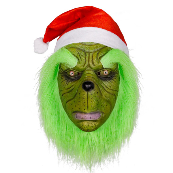 Halloween Vuxen Grön Mask Spel Latex Terror Cosplay Festkostymer Prop
