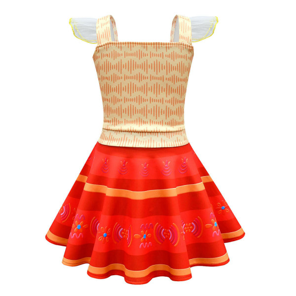 Girls Disney Encanto Mirabel Costume Cosplay Klänning Födelsedag 120cm 120cm