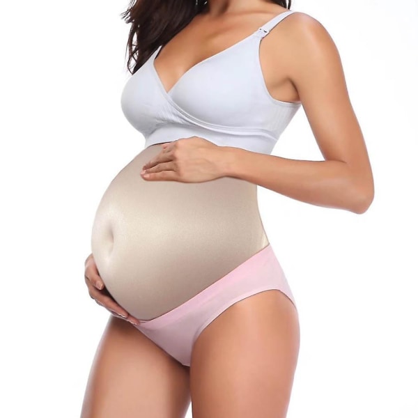 Simulation Pregnant Belly Tummy Bump Actor Cosplay Props Breathable Stage Performance Skin Color L Black L