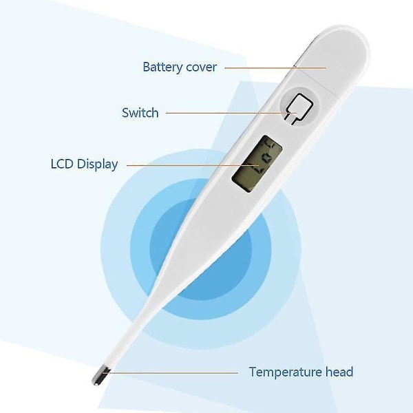 Baby Digital LCD Människokroppsmätning Kroppsyta Oral Kontakttyp Vuxen Feber Infra