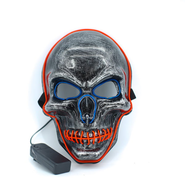 Skeleton Mask LED Luminous Mask Cosplay Kostym rekvisita Halloween