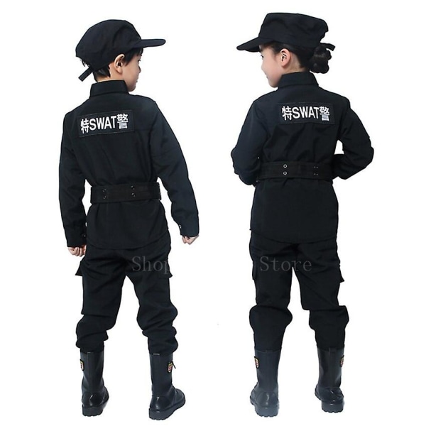 Barn Polis Uniform Poliser Cosplay kostym Height 110CM Height 110CM