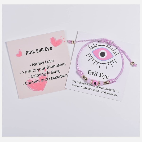 Evil Eye Armband For Women Teen Girls Amulett Rosa skyddsarmband Bra