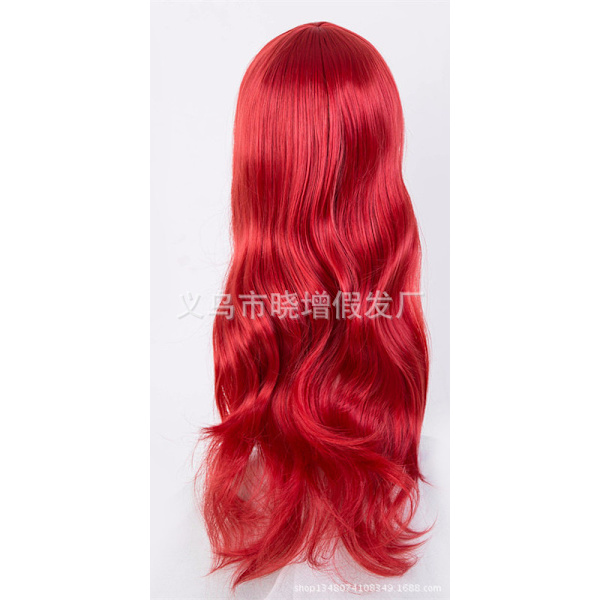 peruk Långt lockigt hårstrån Kostym Cosplay Peruk 70CM Långt vågigt hår ...
