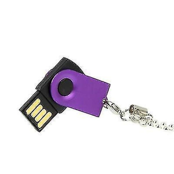 Mini roterbar USB -flashdisk (4GB), lila