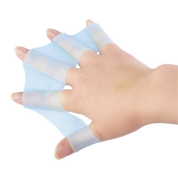 1 par silikon Simning Hand fenor Flippers Palm Finger Webbed Handskar Paddel