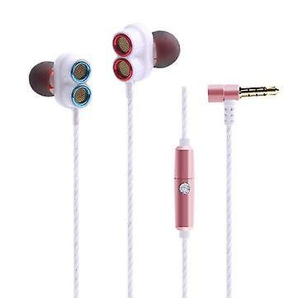 KDK-503 Universal Wired Earphone Dual Dynamic Drivers Stereo Super Bass Headset