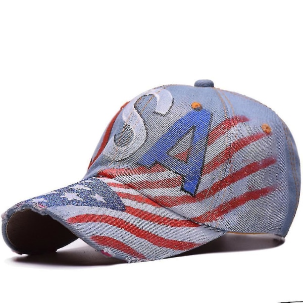 Denim America Usa Flag Baseball Cap utomhusvisir