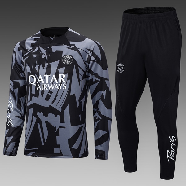 22-23 New Season Paris Team Set för vuxna/barn gray L