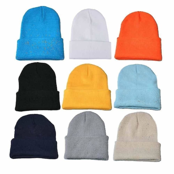 Hip Hop Cap, Slouchy Stickad Beanie Hat & Women (Röd)